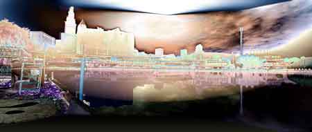 collision bend, handheld multi-image panorama